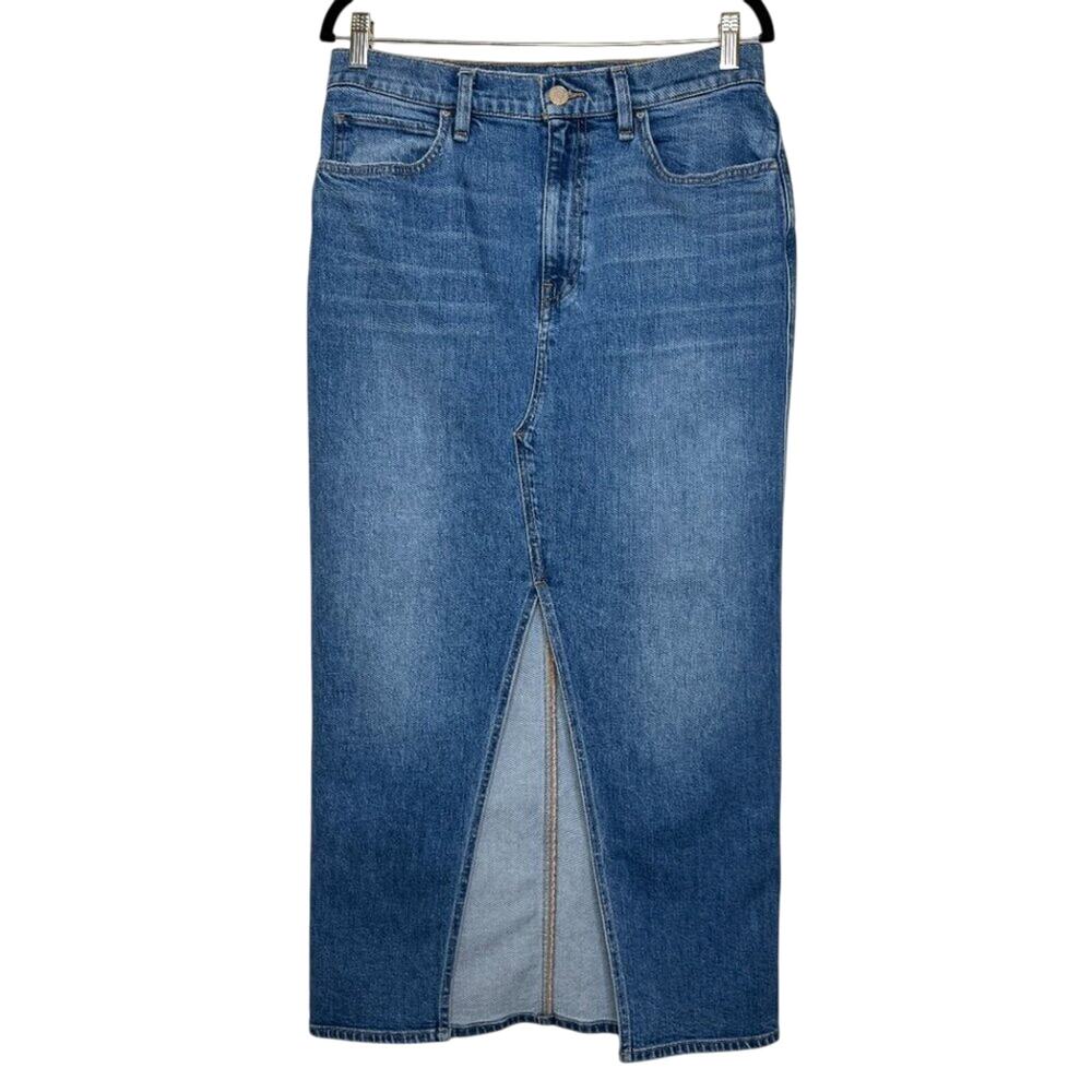 Hudson Reconstructed Denim Midi Skirt | Cotton Blend | Size 30 - Picture 2 of 11